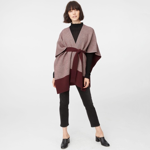 Club Monaco Sweaters - NWT Club Monaco Merino Wool Cardigan Wrap in Burgu